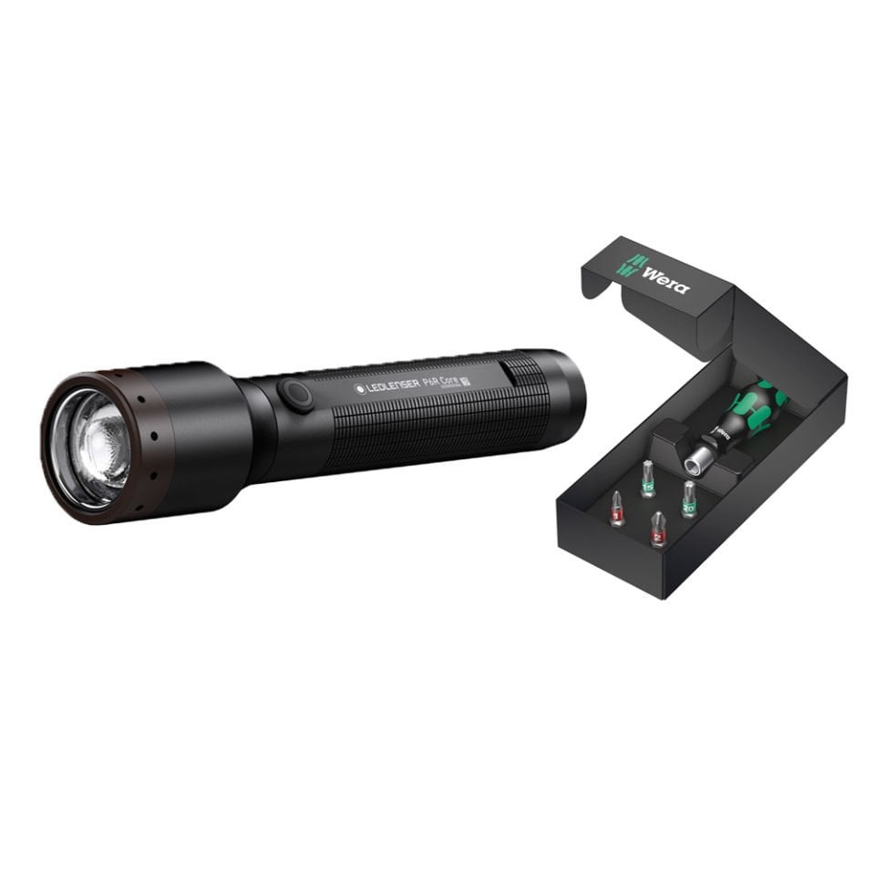 Led Lenser P6R Core + Wera Set El Feneri Set